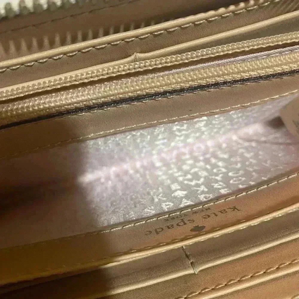 Kate spade metallic bronze leather wallet
